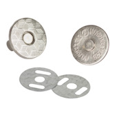 Magneet sluiting Neodymium zilver 18 mm 2 stuks