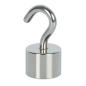 Magneet haak Neodymium zilver 20x41 mm 2 stuks