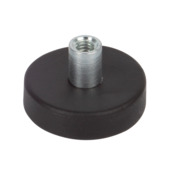 Magneet Neodymium met schroefdraad en busje rubber 22 mm