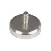 Magneet Neodymium schroefdop met bout en zilver 25 mm