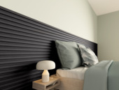 Lattenwand Decowall Acoustic lava eiken 260x30cm,2 stuks (1.56m2)