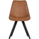 WOOOD eetkamerstoel Swen lederlook cognac per 2 stuks