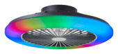 Brilliant plafondventilator Salerno met lamp en RGB functie 40W 4700 lumen zwart