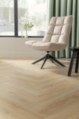 Stratifié Elan 4V chevron chêne beige 8 mm 1,24 m²