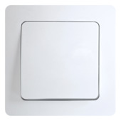 Interrupteur unipolaire avec plaque de finition Profile blanc mat