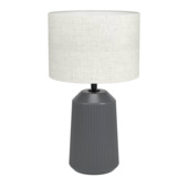 Lampe de table Eglo Capalbio 41 cm gris foncé/blanc
