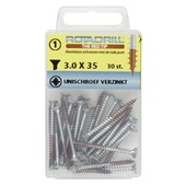 Vis universelle Rotadrill 3,0x35 mm PZ1 TP zingué 30 pièces
