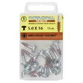 Vis universelle Rotadrill 5,0x16 TC PZ2 zingué 15 pièces
