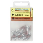 Vis universelle Rotadrill 5,0x20 TC PZ2 zingué 12 pièces