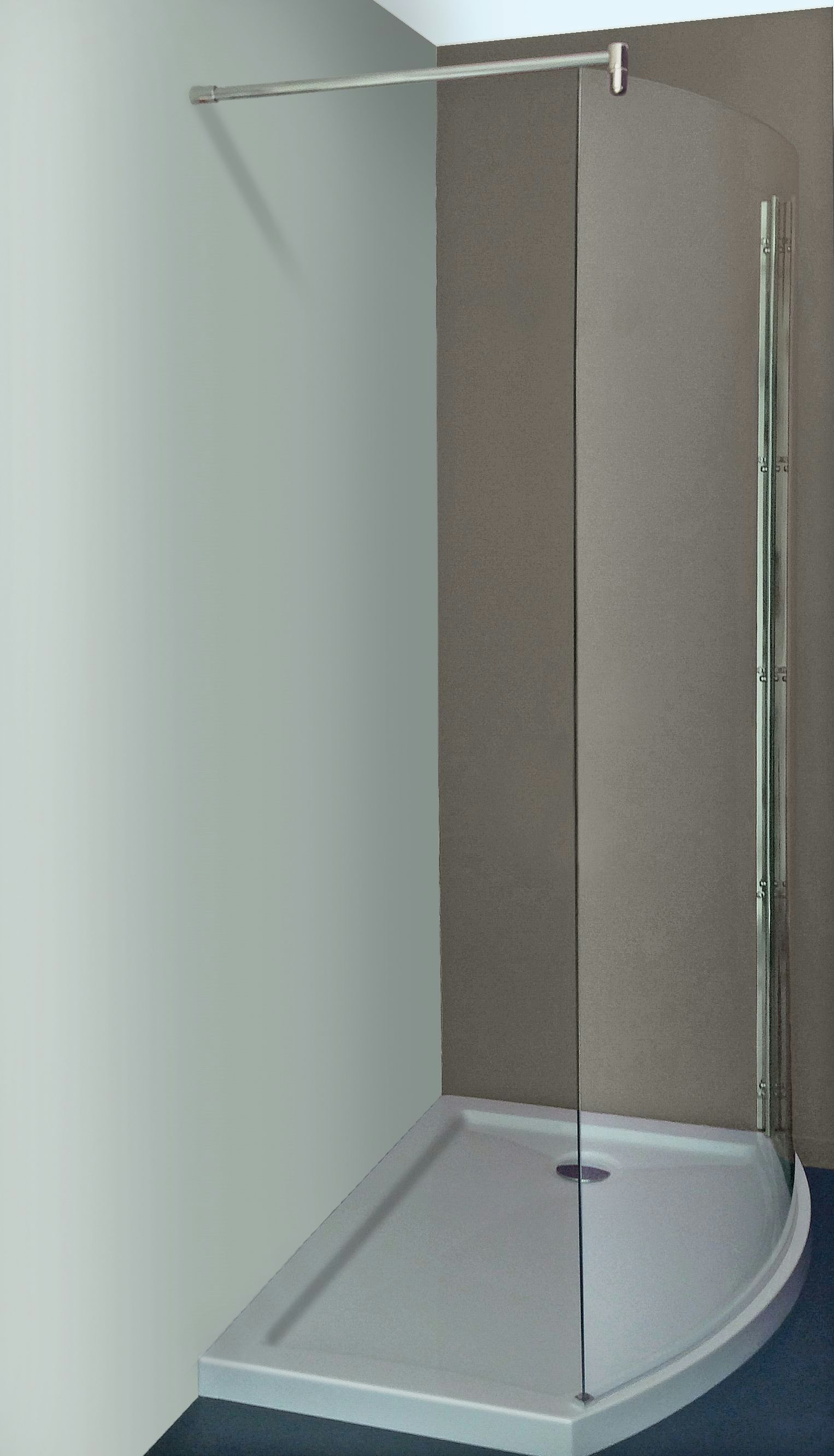 Allibert Wings walkin douche rechts 140x210cm inclusief douchebak