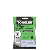 Cheville alligator Toggler A8 8 mm avec vis 6 pièces