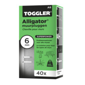 Cheville alligator Toggler A6 6 mm 40 pièces
