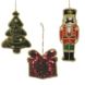 Kerstornament polyester kerstboom cadeau notenkraker per stuk