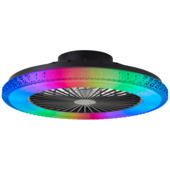 Plafonnier/ventilateur Brilliant Badria RGB noir