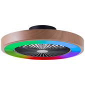 Brilliant plafondventilator Slimline met lamp en RGB functie 40W 4700 lumen hout