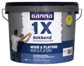 GAMMA 1x dekkend muur & plafond latex mat RAL 9010 gebroken wit 10 liter