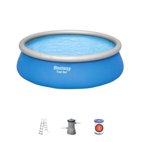Bestway zwembad Fast Set Ø 457x122 cm blauw met pomp en ladder