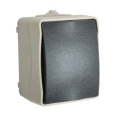 Interrupteur bipolaire semi-étanche Profile montage apparent gris 4 pièces