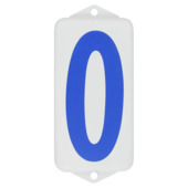 GAMMA huiscijfer wit/blauw 0