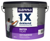 GAMMA 1x Dekkend buiten (façade) muurverf mat wit 10 liter