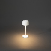 Lampe de table sans fil Konstsmide Lille blanc mat 20xø7,5 cm