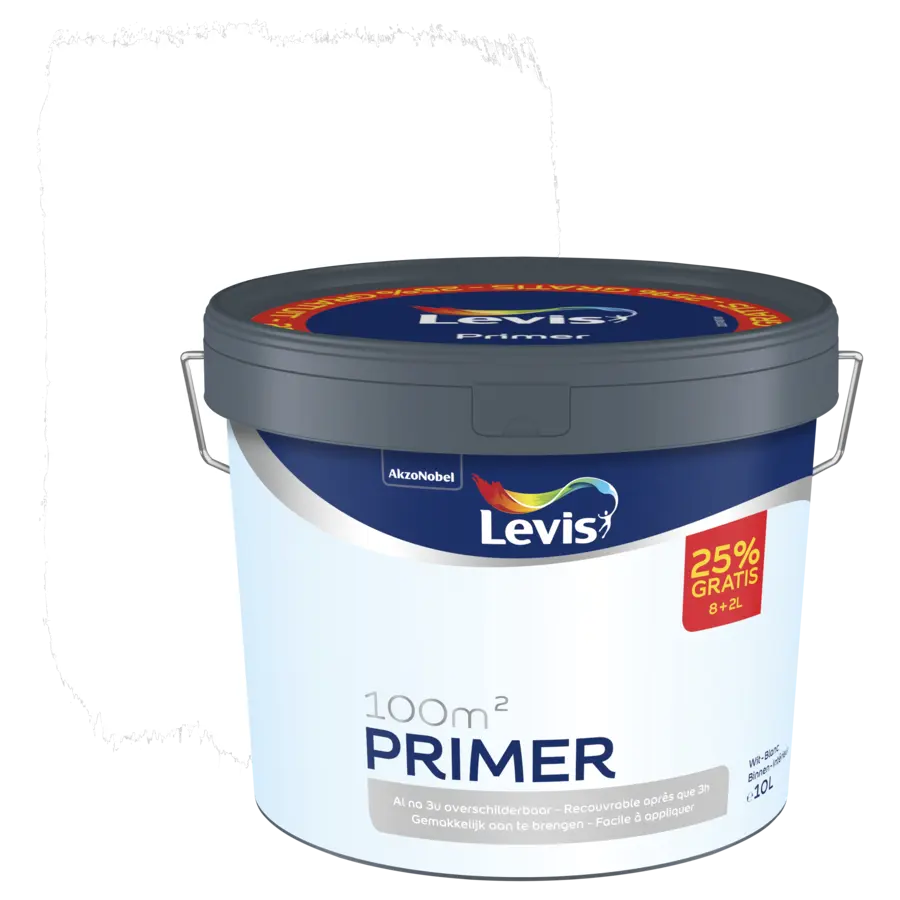 Levis muurprimer wit 8 + 2 liter gratis
