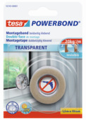 Tesa Powerbond montagetape transparant 1,5 m x 19 mm