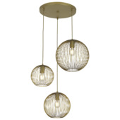 GAMMA hanglamp Nikki 3-lichts messing