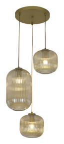 GAMMA hanglamp Sofie 3-lichts amberglas