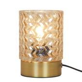 GAMMA tafellamp Kim glas messing