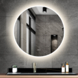 Miroir de salle de bain rond rétroéclairé led Atlantic Jeron Ø 80 cm chromé