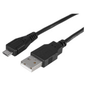 Q-link USB 2.0 naar micro-USB kabel 2 meter zwart
