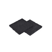 Tegeldrager rubber zwart 10x10x1 cm 10 stuks