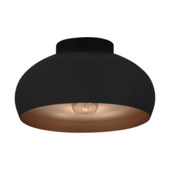 Eglo plafondlamp Mogano Ø28 cm zwart-koper