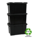 IRIS Powerbox Robuust Opbergbox - 45L - 100% Recycled Kunststof - Zwart - Set van 3