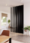 Roomdivider lamel recht zwart 15x240 cm 1 stuk