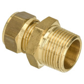 Sanivesk knelkoppeling recht overgang 12 mm x 1/2"M