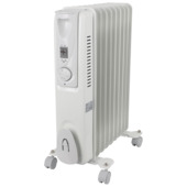 Radiateur à bain d'huile 9 éléments 2000W blanc