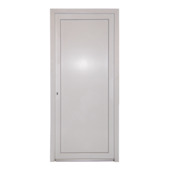 Porte extérieure Esterno PVC E02 panneau plat blanc gauche 98 cm