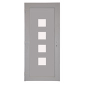 Porte extérieure Solid Esterno PVC E05 4 carreaux blanc 218x98 cm gauche
