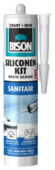 Mastic silicone sanitaire Bison 300 ml noir