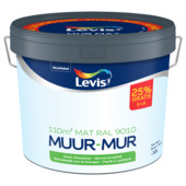 Levis muurverf mat RAL 9010 8+2 liter