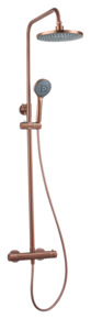 Système de douche pluie Atlantic Asher cuivre + douche à main