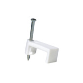 Attaches à clou Profile 8mm blanc 50 pièces