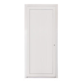 Porte extérieure Esterno PVC E02 panneau plat blanc droite 98 cm