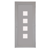 Porte extérieure Solid Esterno PVC E05 4 carreaux blanc 218x98 cm droite