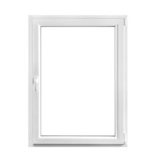 Draaikiepraam PVC 1-vleugel rechts H78 x B86 cm wit