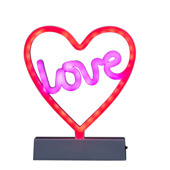 Neon tafellamp Hart 18,5x13,5 cm
