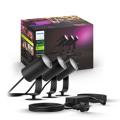 Philips Hue tuinspot Lily basis zwart - wit en gekleurd licht 8W - 3 spots - LowVolt