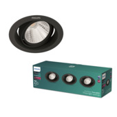 Jeu de 3 spots encastrés Philips Pomeron LED SceneSwitch 3x7W 2700K noir 